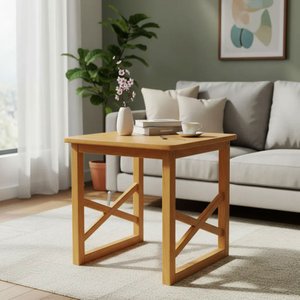 Mesa Central Lateral Quadrada Mesinha Madeira - Mel