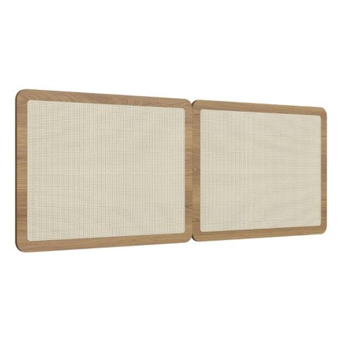 Cabeceira Casal 160cm Palhinha Oslo Artesano | Nero - Hanover