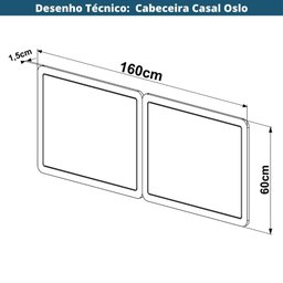 Cabeceira Casal 160cm Palhinha Oslo Artesano | Nero - Hanover - 7