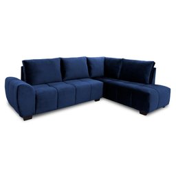 Sofá de Canto 6 Lugares Hellen Suede Velut Azul 205/273 cm - 3