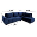 Ver imagem 2 de Sofá de Canto 6 Lugares Hellen Suede Velut Azul 205/273 cm