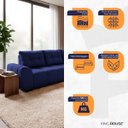 Ver imagem 3 de Sofá de Canto 5 Lugares Hellen Lugano Suede Velut Azul 205/273 cm