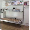 Cama Retrátil Embutida Solteiro Horizontal - Branco Fosco - 1