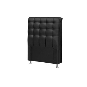 Cabeceira Dama 1,00 Cm Cama Box Solteiro Corino Preto