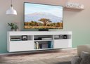 Ver imagem 6 de Rack Suspenso para Tv até 65" Multimóveis Paris Fg3326 com 2 Portas Branco