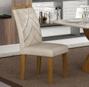Ver imagem 1 de Cadeira para Mesa de Jantar 2 Unidades Larissa Madeira - Leifer