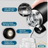 Garrafa Térmica Inox A Vácuo Termômetro Display Led 500 ML Smart Cup Garrafa Térmica Inoxidável em L - 5