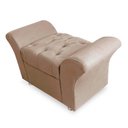 Ver imagem 3 de Kit Cabeceira Mirage + Calçadeira Baú Veneza Solteiro 120cm Suede - Ecotec Decor:Bege
