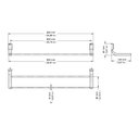 Ver imagem 2 de Porta Toalhas Top Quadrado Cromado 15x63cm