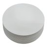 Cake Board Para Confeitaria em Mdf 1 Face Branco Ø 18 E 30 Cm Com 40 Atacado - 3