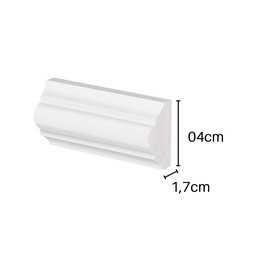 Rodameio Poliestireno 04cm classico Branco 31004 Arquitech - 2