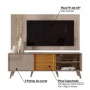Ver imagem 3 de Rack Com Painel Para TV até 65'' 2 Portas Cronos Fendi/Naturale