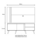 Ver imagem 4 de Rack Com Painel Para TV até 65'' 2 Portas Cronos Fendi/Naturale