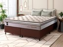 Ver imagem 1 de Conjunto Cama Box Queen c/ Molas Ensacadas Liverpool Marrom 158x198x73