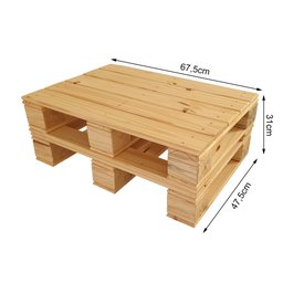 Kit Sofá Rústico de Madeira Palete em Pinus com Encosto Lugares + Mesa de Centro - 4