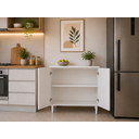 Ver imagem 2 de Balcao com Tampo 80 cm 2 Portas Branco