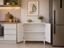 Ver imagem 2 de Balcao com Tampo 80 cm 2 Portas Branco