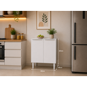 Ver imagem 3 de Balcao com Tampo 80 cm 2 Portas Branco