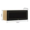 Ver imagem 3 de Armário Aéreo Basculante 80cm Conecta Frise Yescasa Cinamomo/Preto