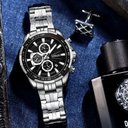 Ver imagem 2 de Relógio Masculino Esportivo de Quartzo Multifuncional Prata