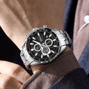 Ver imagem 3 de Relógio Masculino Esportivo de Quartzo Multifuncional Prata