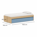 Ver imagem 4 de Bicama Infantil Solteiro MDF com Cama Auxiliar Azul