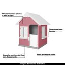 Ver imagem 4 de Casinha de Brinquedo com Floreiros Mdf Rosa/branco - Criança Feliz Gran Belo