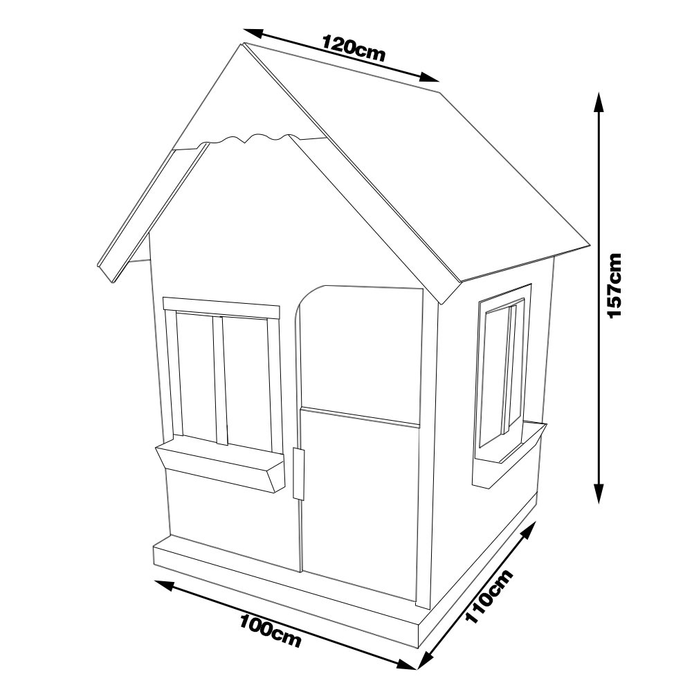 Casinha de Brinquedo com Floreiros Mdf Rosa/branco - Criança Feliz Gran Belo - 3