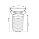 Ver imagem 5 de Válvula Lavatorio Click Luxo Rose Gold 8 Cm - 1.1/4