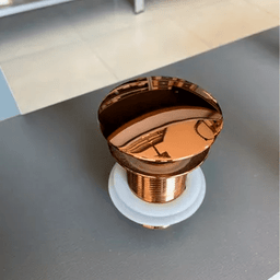Válvula Lavatorio Click Luxo Rose Gold 8 Cm - 1.1/4 - 2