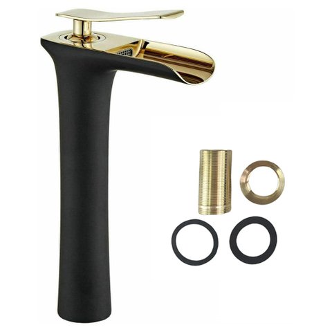 Torneira Cascata Banheiro Monocomando Luxo Misturador Quente Frio Bancada Cuba Mesa Cobre