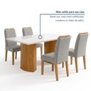 Ver mais imagens de Conjunto de Mesa de Jantar 4 Lugares Isla e Lyra 120x80cm Cinamomo Off White e Cinza