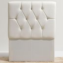 Ver imagem 1 de Cabeceira Cama Box Casal 140cm Eloá Estofada Suede Veludo Premium Branco