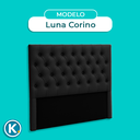 Ver imagem 5 de Cabeceira Estofada Queen Luna Nature Material Sintético Preto 158x136