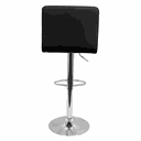 Ver imagem 5 de Kit 3 Banquetas Confort Gomos Estofada Couro Giratória C/ Regulagem Preta Preto