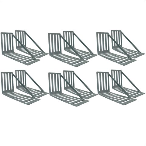 Kit 12 Suporte para Cabeceira Cama Box Par de Framer 330x60 Aço Galvanizado - Arkell