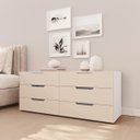 Ver imagem 1 de Cômoda Madri com 6 Gavetas 150x63cm Creme/Branco 250698