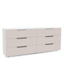 Ver imagem 2 de Cômoda Madri com 6 Gavetas 150x63cm Creme/Branco 250698