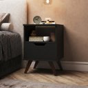 Ver imagem 1 de Mesa de Cabeceira - 1 Gav Retro 400x580x380 mm Preto