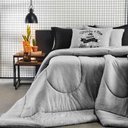 Ver imagem 1 de Edredom Casal Malha Mescla Cinza Fusion Vivaldi