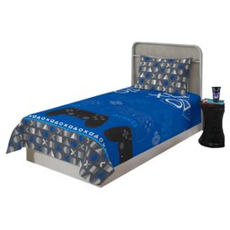 Jogo de Cama Infantil Lepper Playstation Solteiro 2 Peças Microfibra Azul - 1