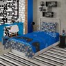 Jogo de Cama Infantil Lepper Playstation Solteiro 2 Peças Microfibra Azul - 2