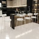 Ver imagem 2 de Banqueta Baixa Cozinha Sala Jantar Bancada Milão Arena L02 Linho Champagne - lyam decor