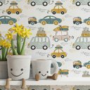 Ver imagem 1 de Papel de Parede Infantil Carrinhos Mod 13-60x300cm