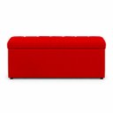 Ver imagem 5 de Kit Cabeceira Mais Calçadeira com Bau Eros Casal 140 cm para Cama Box Suede Vermelho Biselos-Decor