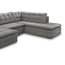 Ver imagem 3 de Sofá Retrátil com Divã Direito Merlot Saturno Cinza 310cm Fabrispuma