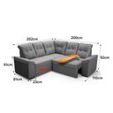 Ver imagem 3 de Sofá Canto London Suede Velut - King House