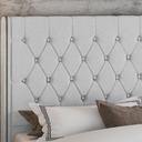 Ver imagem 3 de Cabeceira Estofada Cama Box Queen 1,60 Firenze para Quarto em Veludo Cinza - Larbelle