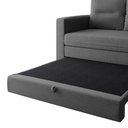 Ver imagem 5 de Sofá Cama 2 Lugares Casal 1,50 Mts Bouclê Luma Matrix Cor:Linho Chumbo