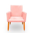 Ver imagem 1 de Poltrona Cadeira para Sala Confortável e Minimalista Nina Suede